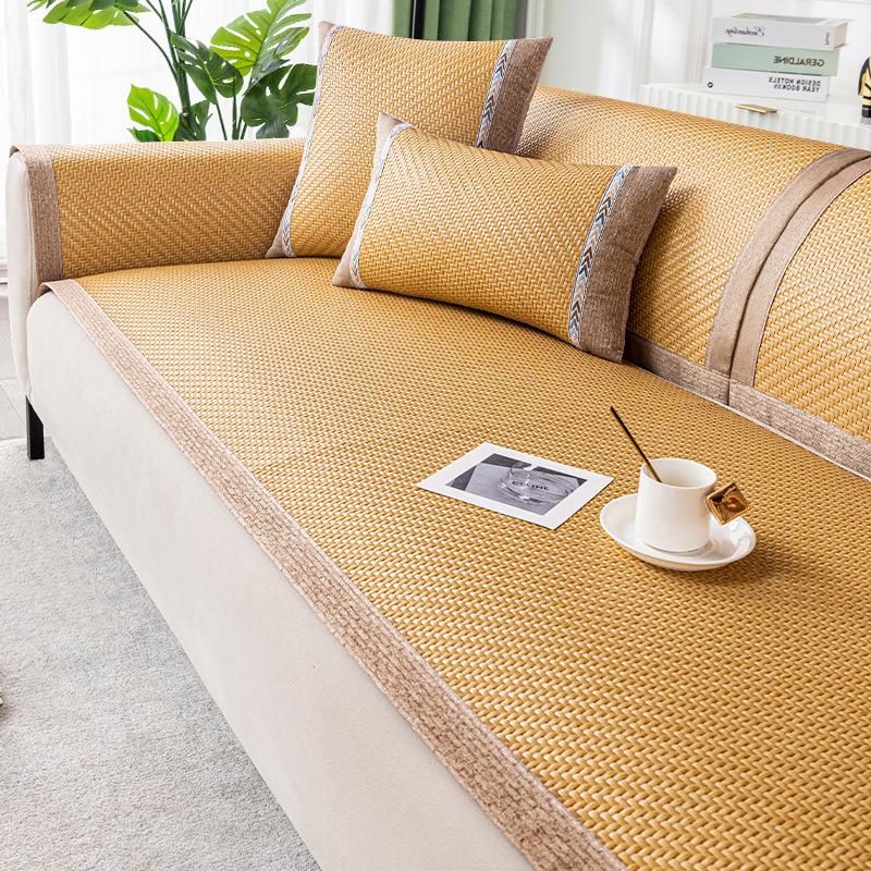 New Rattan Mat Sofa Mat Cushion Summer Summer Seat Cushion Non-Slip Sofa Seat Cushion Light Luxury High Sense