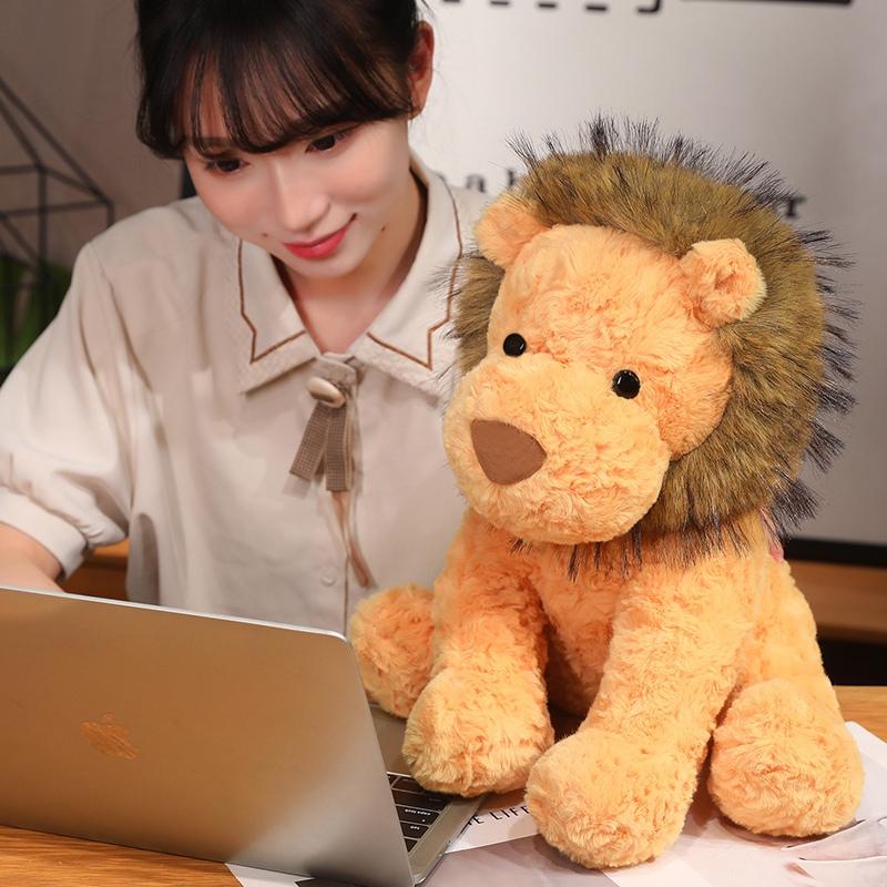 Super Soft Cute Lion Plush Toys Stuffed Animals Cartoon Lion Companion Dolls Toys Room Decoration Birthday Gifts