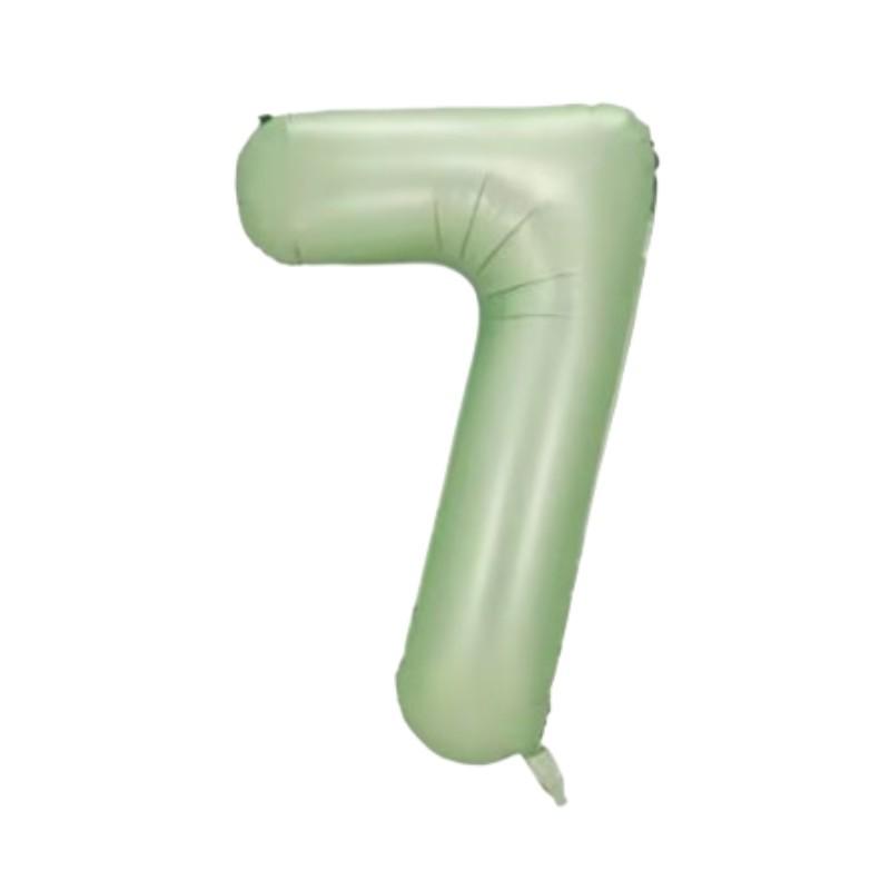 40-inch Olive Green Number Balloons for Forest Theme Birthday Party Decoration