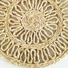 Cup Coaster Flower-shaped Hear Resistant Straw Handmade Woven Exquisite Table Cup Mats for Home