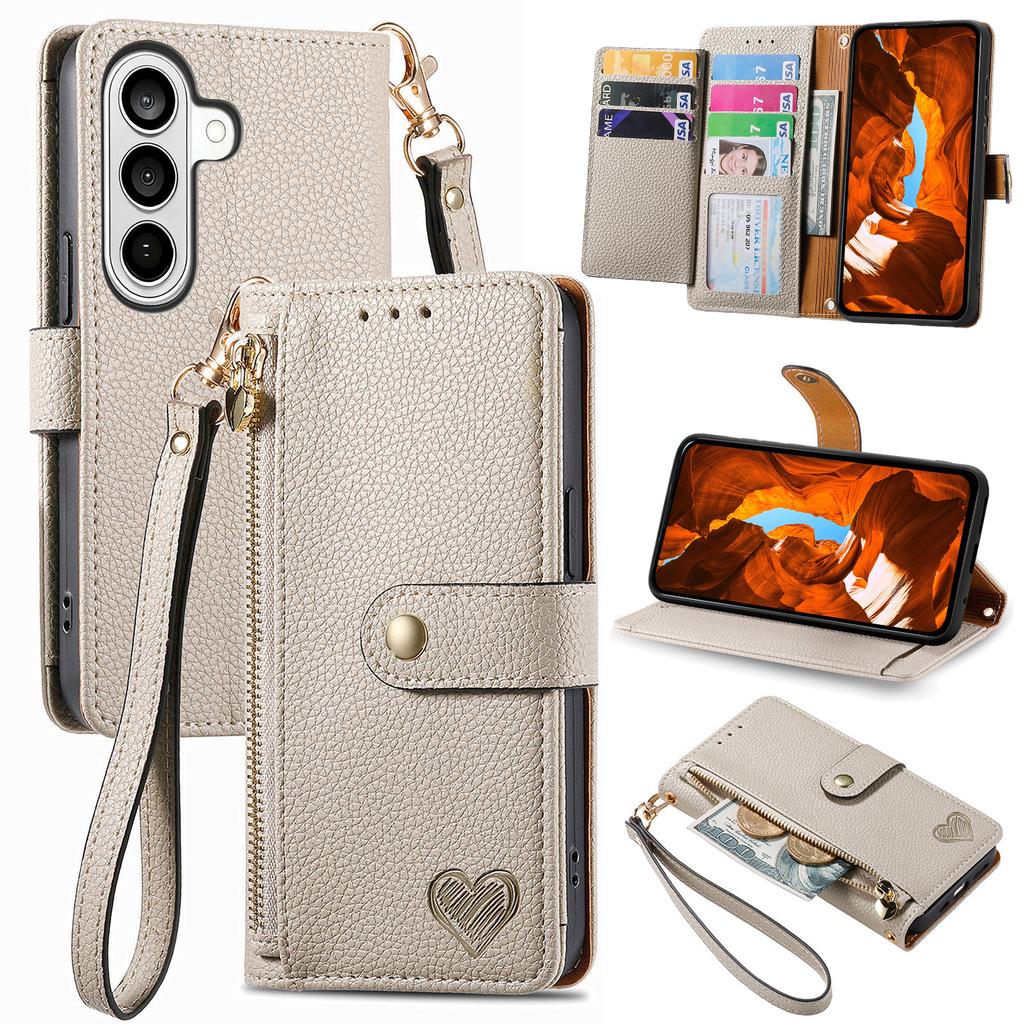 For Xiaomi 17 Pro Max Cases Wallet Stand Retro Texture Leather Phone Cover with Lanyard