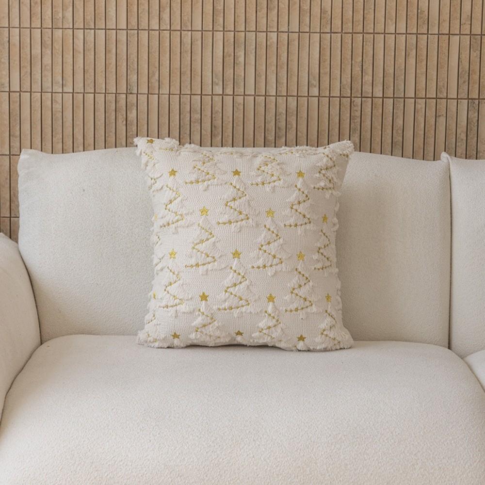 New 4545cm Christmas Throw Pillow Cover Christmas Tree Removable Pillowcase Soft 3D Reindeer Pillow Cover Home Decoration 1360₽