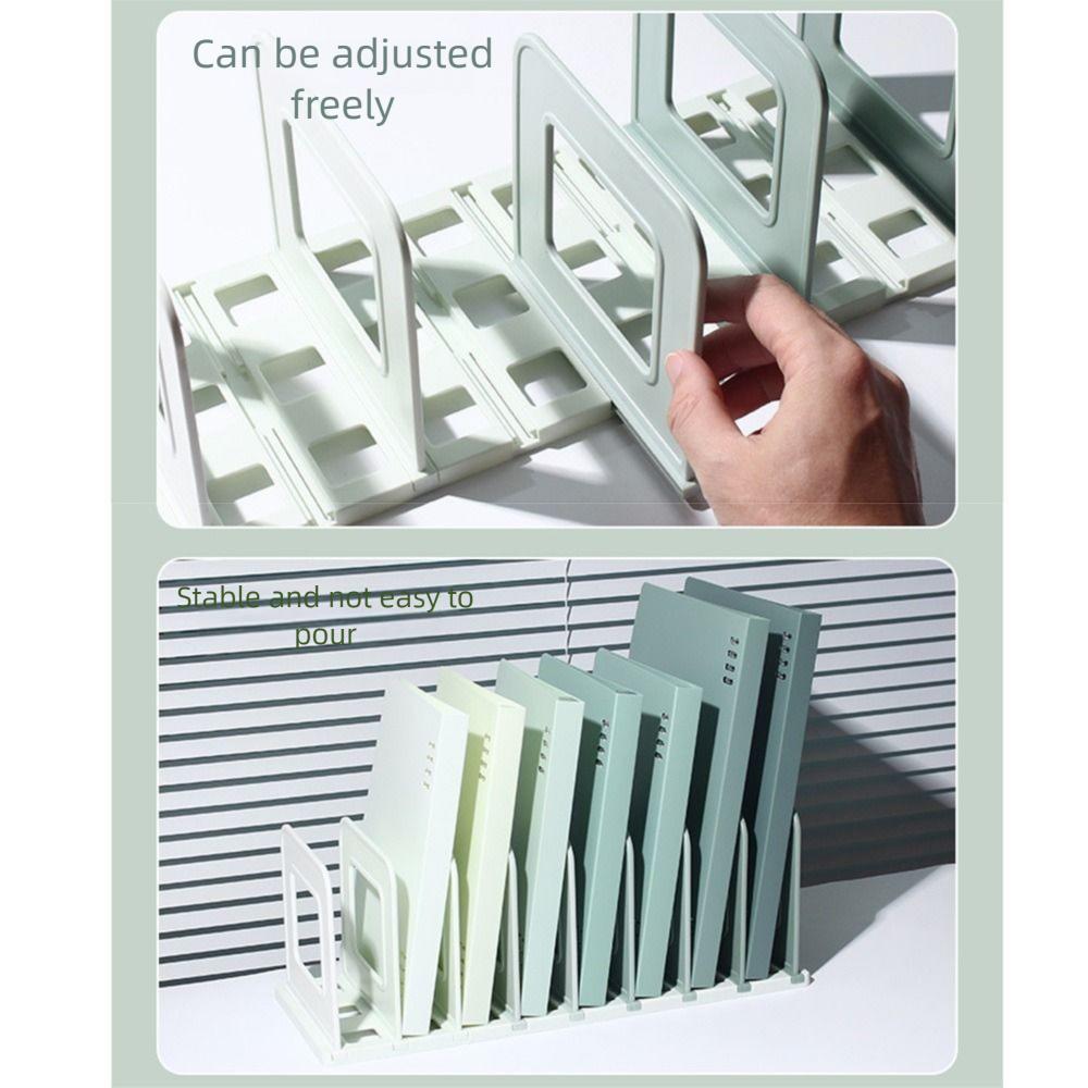 Non-slip Desktop Book Stand Adjustable Vertical Book Holder File Storage Bookshelf  Documents
