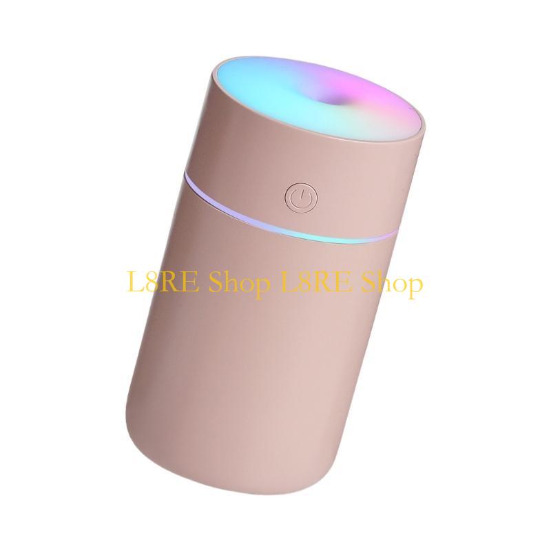 L8RE Portable Humidifier Rechargeable Desk Cold Mist Air Humidifier with Adjustable Colorful Light and Timer for Car Office