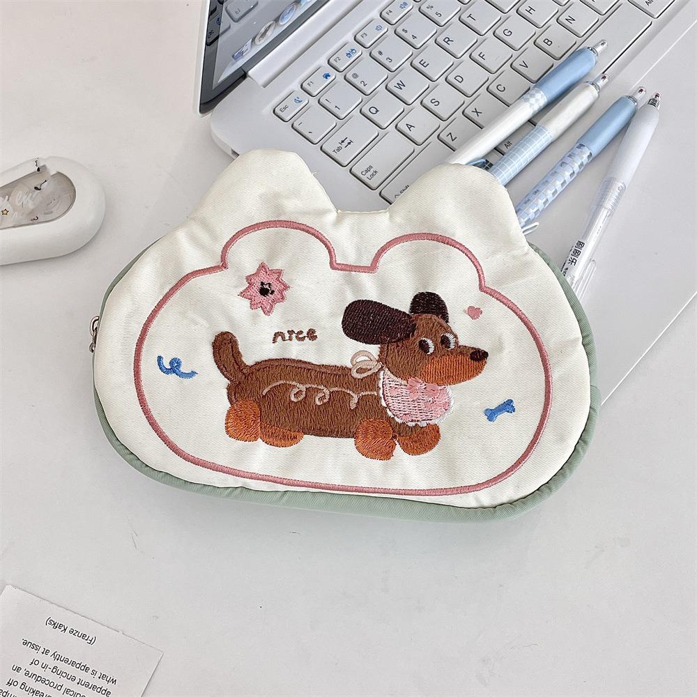 Multifunctional Mini Cosmetic Bag Puppy Stationery Holder Bag Sweet Small Item Bag  Girls