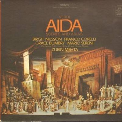 LP-skiva GIUSEPPE VERDI NILSSON CORELLI B Aida Scener Och Arior S36566 ANGEL 1962 USA Klassisk Begagnad