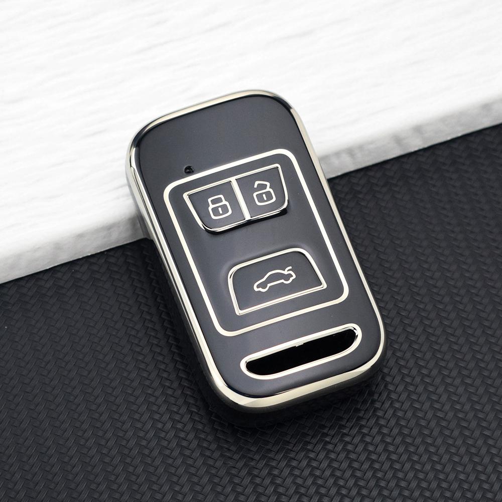 3 Buttons Soft Tpu Car Key Fob Cover Case For Chery Tiggo 8 5X 4 7 3 Glx  Arrizo Key Protector Holder Keychain Set Accessories