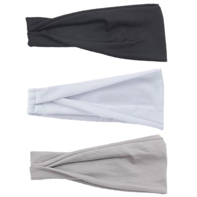 Fasce Sportive alla Moda per Donne Ragazze Fasce Elastiche per Capelli Corsa Fitness Yoga Ciclismo Accessori per Capelli Nero Bianco Grigio 3 Pezzi