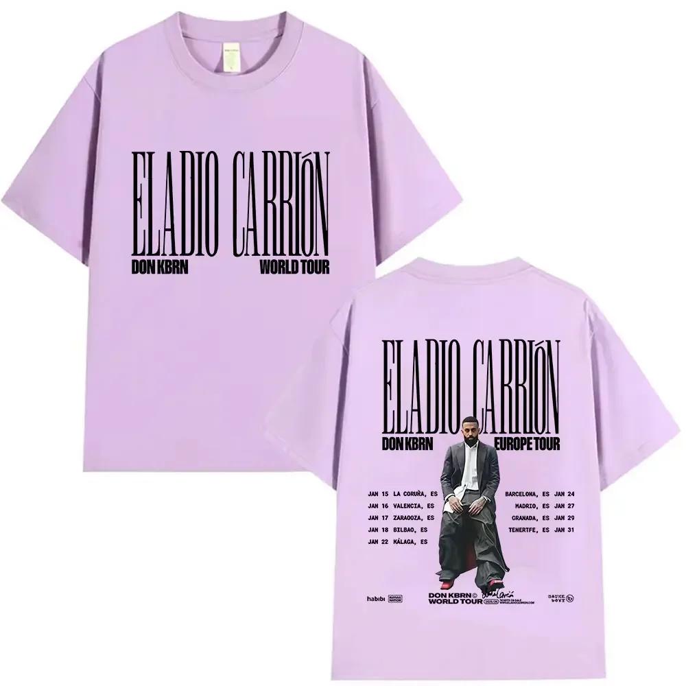 Eladio CarrióN Don Kbrn World Tour 2025 Merch T Shirts Unisexs Pop Music Fashion Oversized Cotton Tshirt Hip Hop Clothing Tshirt