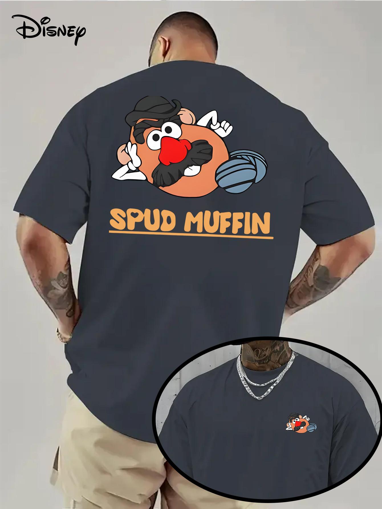 Disney Mr Potato Head Cartoon Printed Tshirt 2026 Summer New Mens and Womens Street Hip Hop Loose Casual Short Sleeve Top 4XL