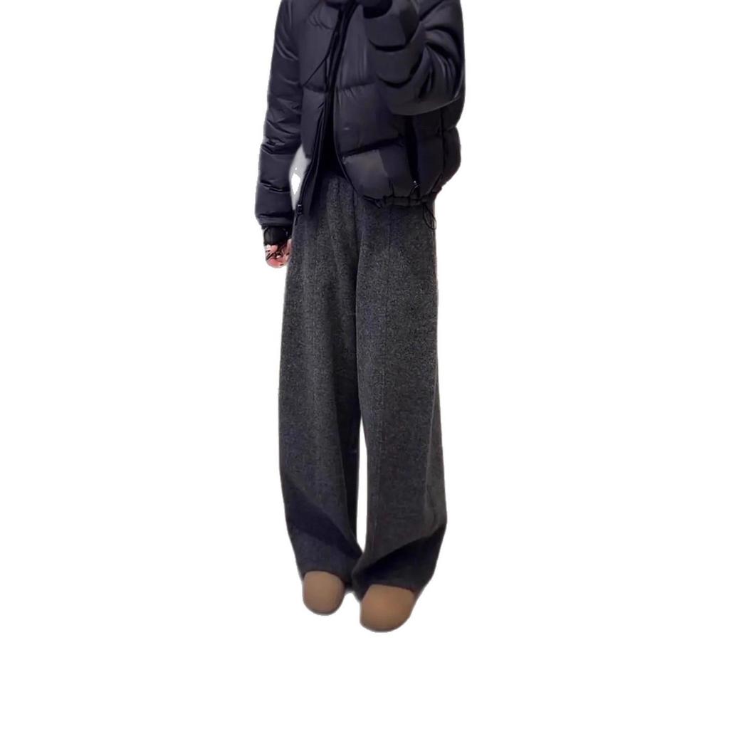 2025 Herbst/Winter Unisex Schlankmachende Weitbeinige Sichelhose mit Plus Samt - Warm, Vielseitig und Stilvoll.