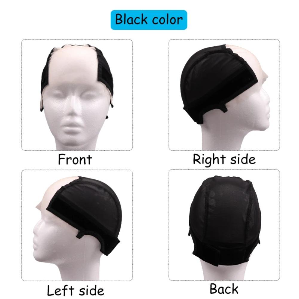 Adjustable Lace Wig Cap with Grip Band Gluless Hairnet Soft U Part Wig Cap  to Keep Wigs