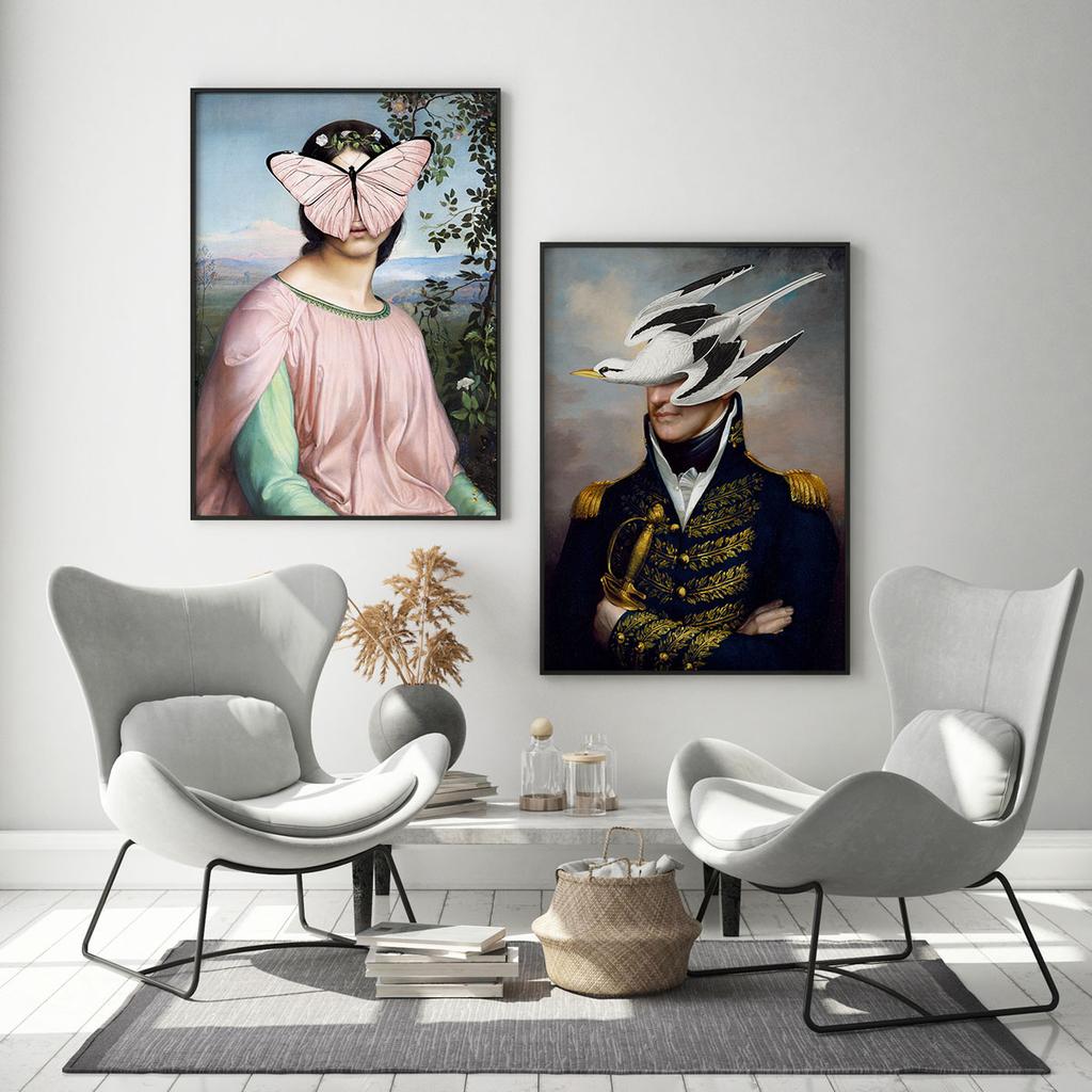 Set of Two Posters Portrait Butterfly