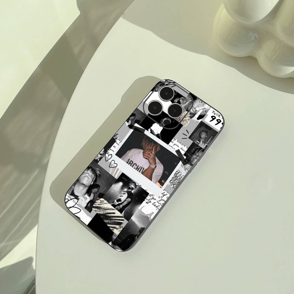 Rapper -999 J-Juice W-WRLD Phone Case For iPhone 17,16,15,14,13,12,11 Pro Max,16/15/14Plus,XS Soft Black Cover