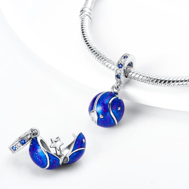 Playable Openable Charms Bead Copper Interesting Zircon Inlaid Love Heart Pendant Fit Original Bracelet Diy Jewelry