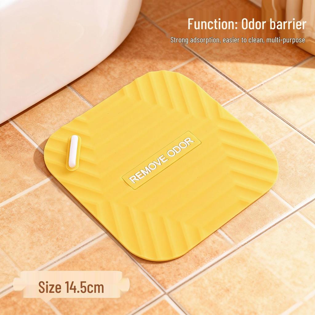 Silicone Square Floor Drain Cover: Anti-clog, Insect-Resistant & Odor-Proof Bathroom Mat