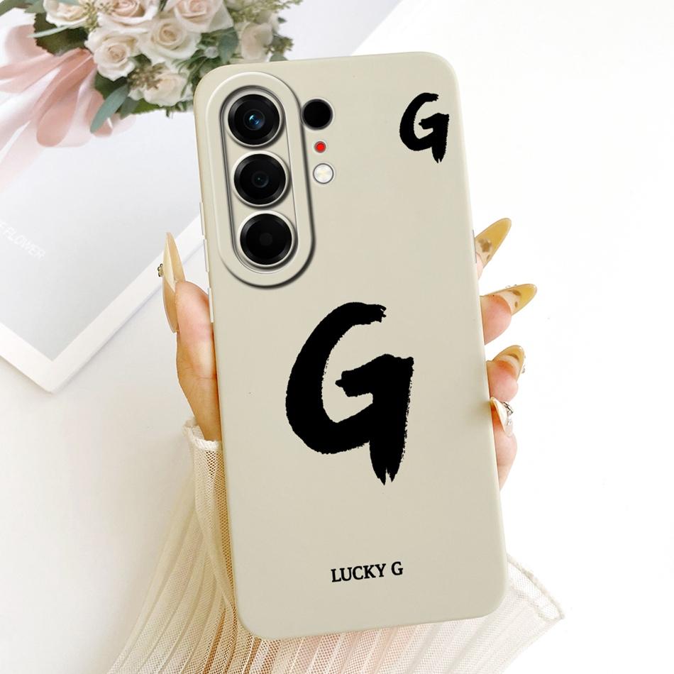 For Tecno Camon 50 Pro 4G CN5c Lucky Initial Letter Phone Case For Tecno Camon 50Pro 4G Soft Silicone Cases Bumpers