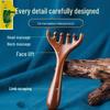 Sandalwood Dragon & Phoenix Six-Claw Massage Comb with Deer Antler Scalp Scratcher for Neck.