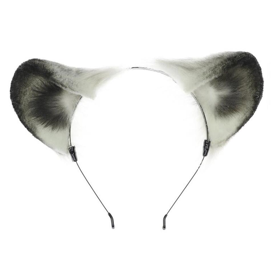 

Милый медведь пушистый зверь ушки повязка на голову обруч для волос KC аниме Лолита JK Cat косплей аксессуары для волос B2598