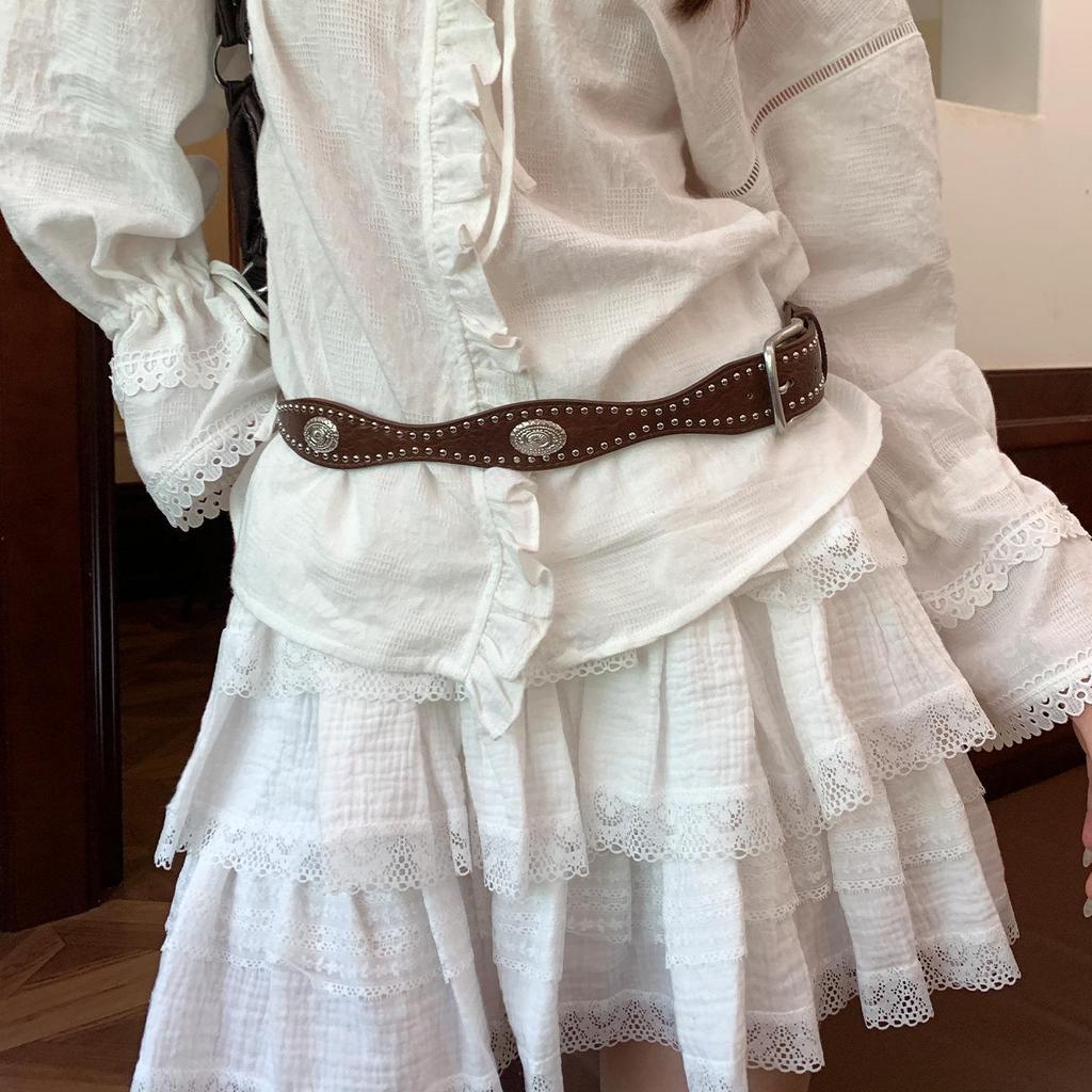 Retro Bohemian Brown Wide Waist Corset Belt for Women - Leather Kawanishi Style Accessory