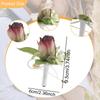 Men Wedding Boutonniere Brooch Pin Romantic Artificial Rose Flower Suit Decoration for
