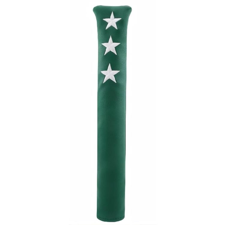 Golf Alignment Stick Cover Case Holder Star Pattern Alignment Stick Headcover PU Leather Club Protector Golf Accessory зелёный