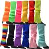 Autumn Winter Halloween Accessories Leg Warmer Women White Knitting Leg Warmers Ribbed Footless Socks Stockings