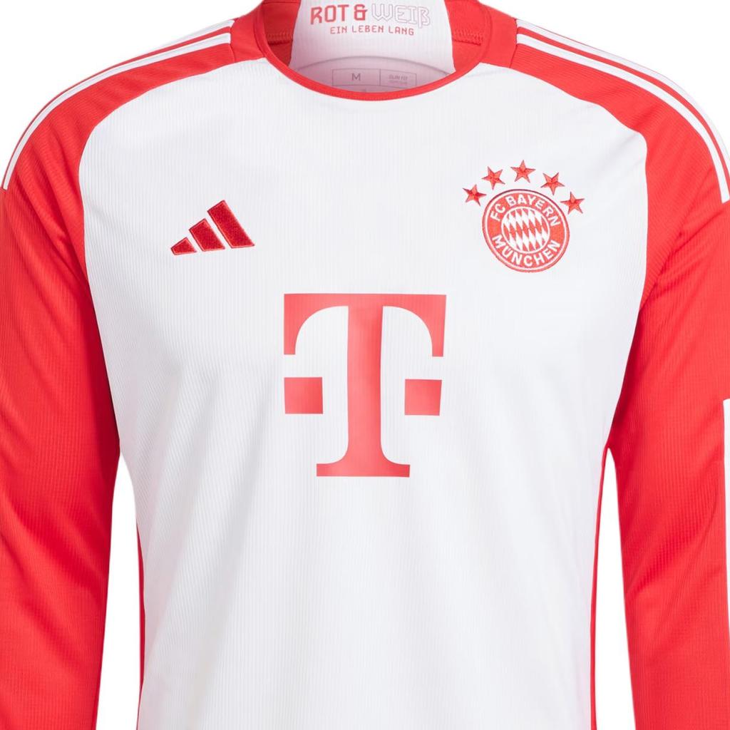 Adidas FC Bayern 23/24 Long Sleeve Home Jersey White/Red Men Streetwear IB1482