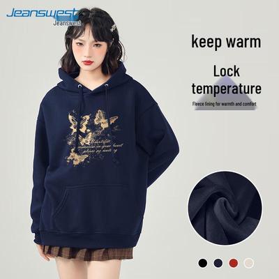 JEANSWEST Damen Fleece-gefütterter Hoodie