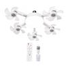 Ventilatore da Soffitto con Luce 3/4/5 Pale e Telecomando, 2-in-1 LED Silenzioso tipo Drone per Ventilazione Soggiorno, Pale Pieghevoli, 3 Velocità Dimmerabile, Attacco E27 per