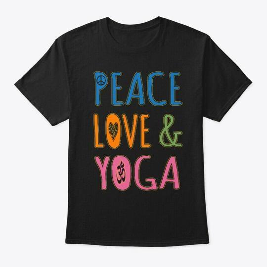 Футболка Peace Love Yoga Сделано в США Размеры от S до 5XL M