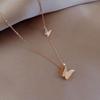 2024 Butterfly Clavicle Necklace: Trendy and Fade-resistant Titanium Steel Pendant for Women