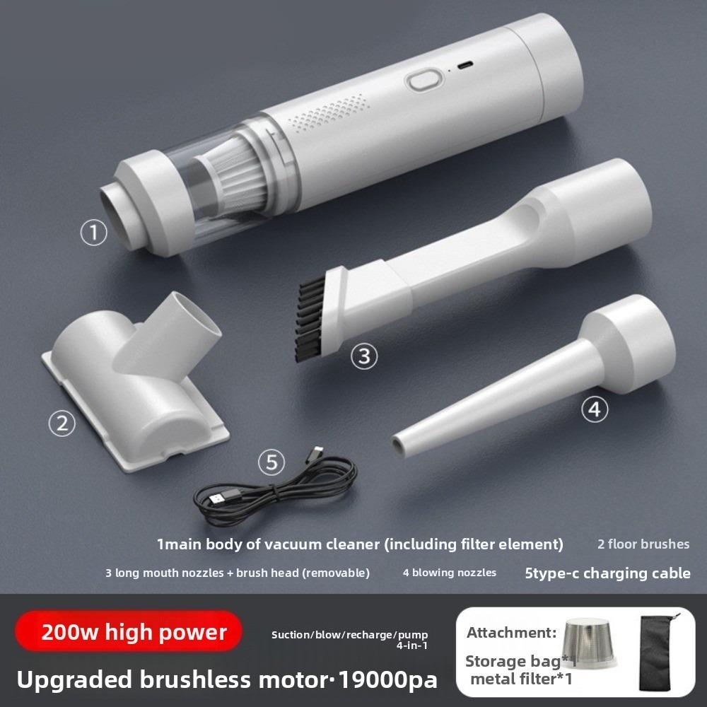 

Мощный всасывающий пылесос 19000Па Всасывание Ручной воздуходув Ручной пылесос Бытовой белый