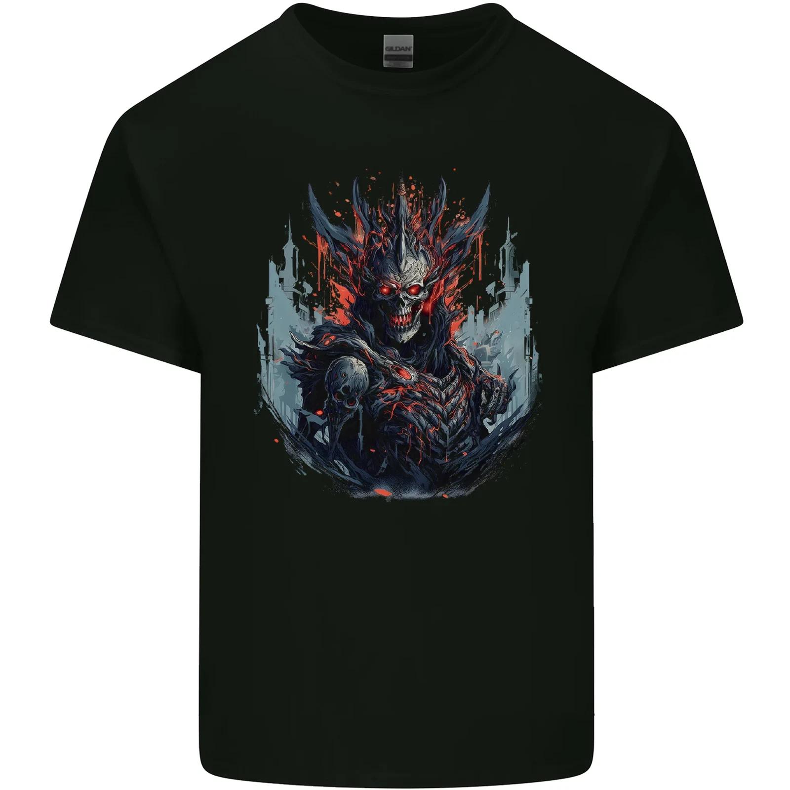 Demon Emperor Evil Skull Kids T-Shirt Childrens 2XL