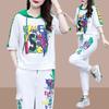 Sportswear Suit Ladies Loose Large Size Fashionable Western Style Casual Fat Sister Two-piece Suit