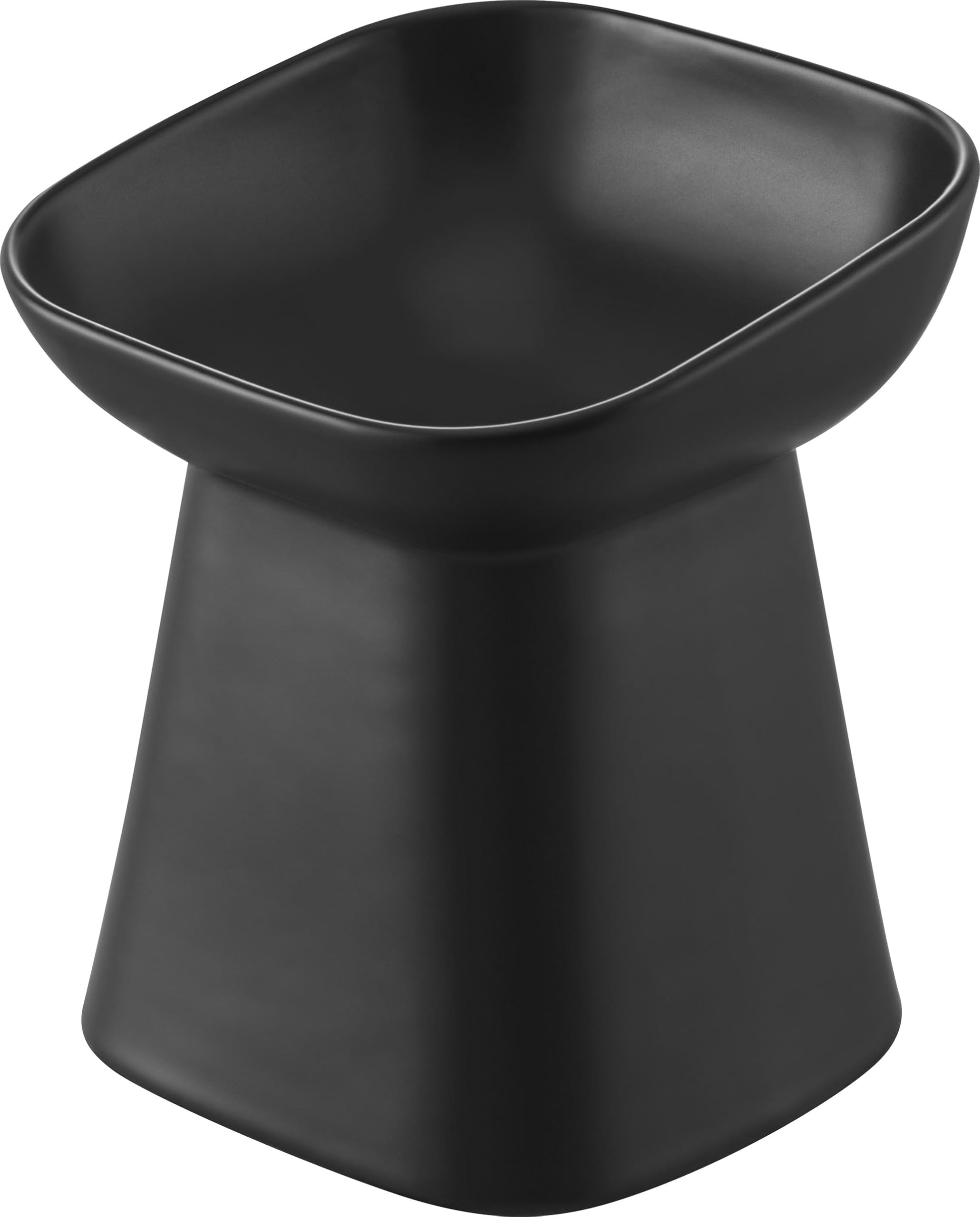 Yamazaki Ceramic Pet Food Slanted Pet Dishwasher Microwave Item 10562 (Yamazaki Industries) Bowl, Height, Black, W15×D15×H17cm, Nooks, Dish, Safe, чёрный
