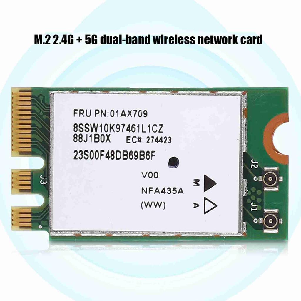 2.4G+5G Dual Band Wireless Network Card QCNFA435 NGFF   M.2 Interface for Lenovo IdeaPad