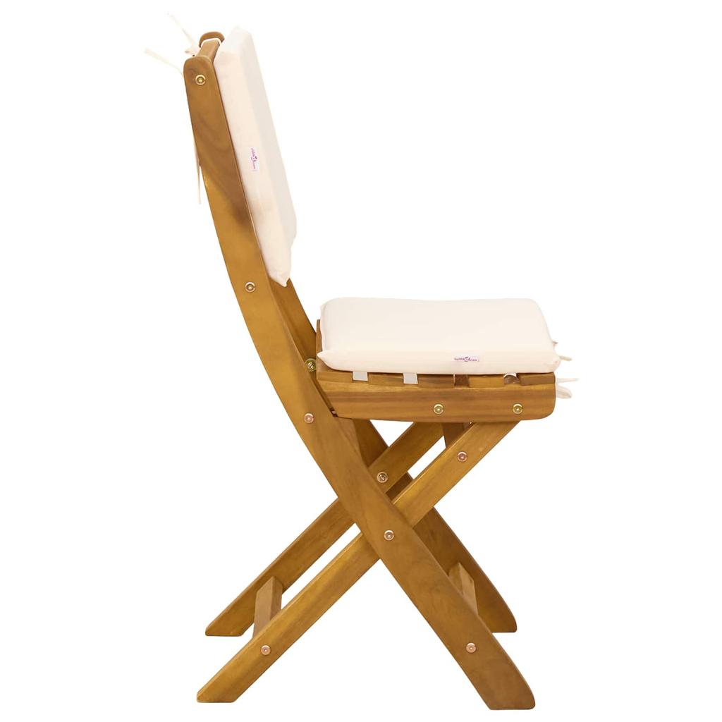 Outdoor Bistro Chairs with Cushions 6 Pcs Cream White 38 X 46 X 85 Cm