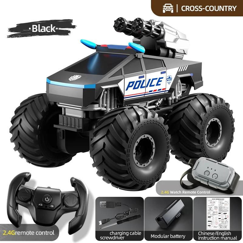 Q213 RC Off-road Stunt Car Amphibious Vehicle Children's Toy Cars 4WD 2.4G Pick-up Truck Water Cannon Remote Controlled Car