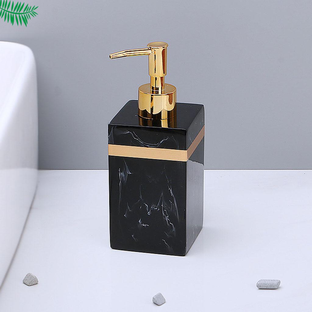 Reusable Resin Soap Dispenser Manual Empty Liquid Lotion Pump Bottle for Room Countertop