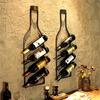 Vintage Bronze Wall-Mounted Wine Rack, Home Bar Decor Storage Box, Wine-Themed Decoration, Wall-Mounted Stylish Wine Shelf, Wine Bottle Holder