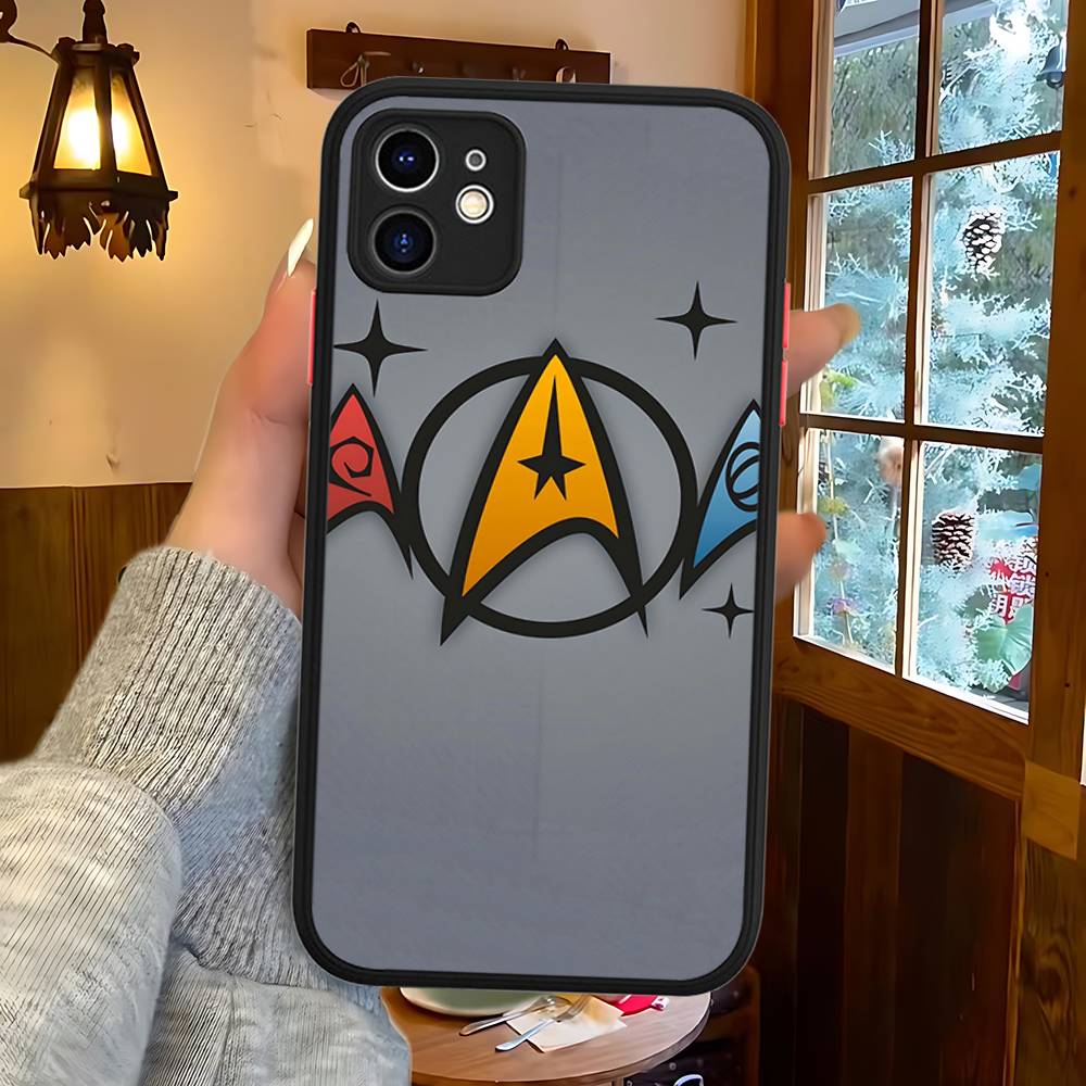 Star T-Trek Movie Logo Silicone Matte Phone Case For Iphone 13 14 15 16 Pro Max 11 12 X Xs Max Soft Cover