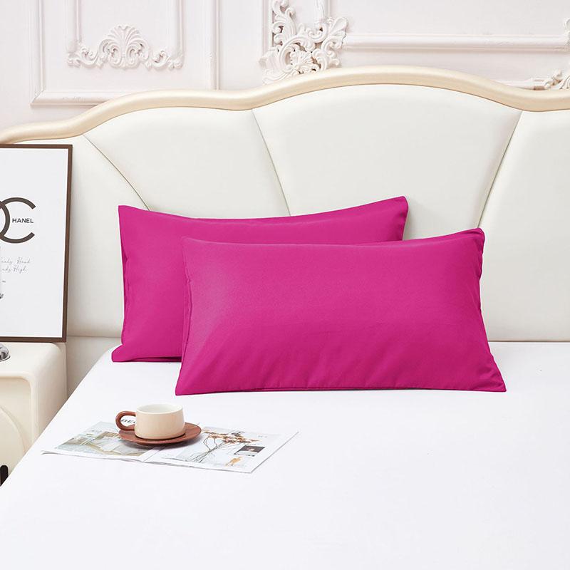 Simple Plain Sanding Pillowcase For Bed Fashion Skin-Friendly Pillow Cover For Single Double 2Pcs Home Textiles For Four Seasons