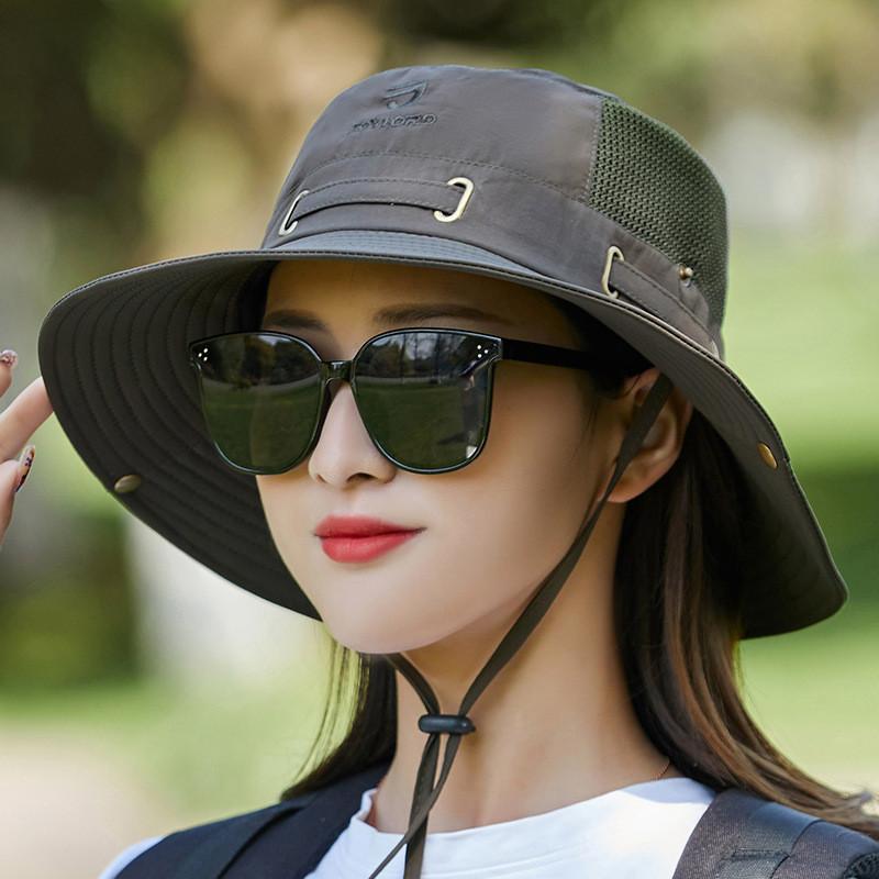Summer Mesh Breathable Fisherman Hat With Wide Brim Sun Protection For Outdoor Fishing And Hiking