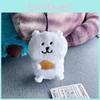 Chiikawa Joke Bear Plush Keychain With Eating Pizza Cartoon Design For Backpack Decor
