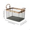 WireGrid Basket Rope Handles Rectangular Storage Design Organizer Bin L