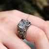 Fashion Ladies Irregular White Crystal Charm Ring Temperament Elegant Party  Accessories Friend Gifts