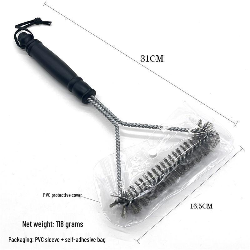 Stainless Steel BBQ Grill Cleaning Brush - Wire Bristle Barbecue Tool