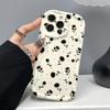 Schwarze florale Handyhülle für iPhone 17/16/15/14/13 Pro Max