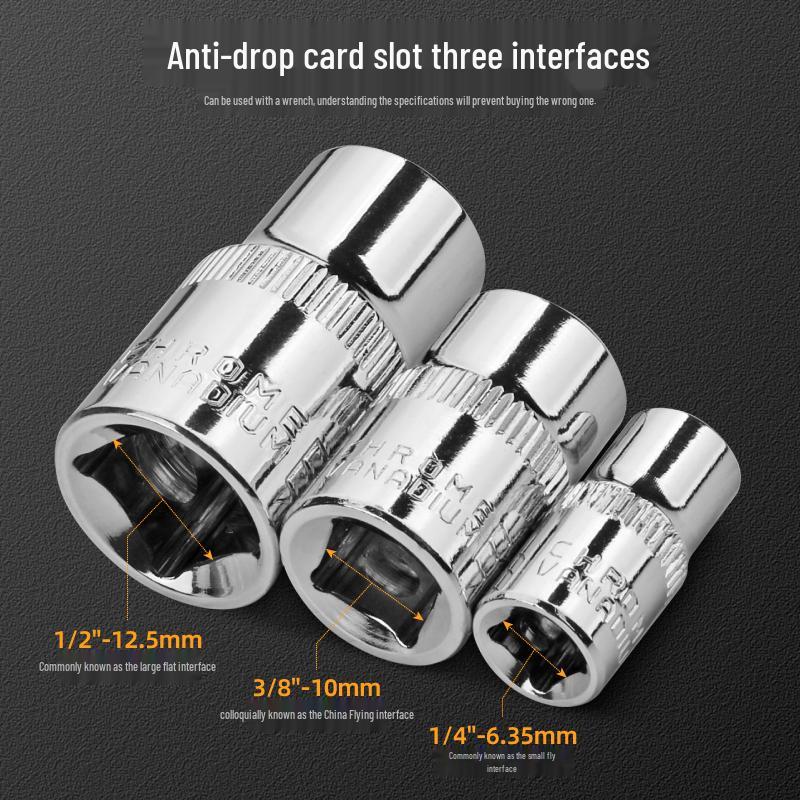 E-Type Star Socket Set: Large, Medium, Small Flower Head Sleeves for Auto Repair (E8, E10, E14, E20, E22)